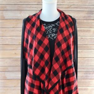 Red & Black Buffalo Vest